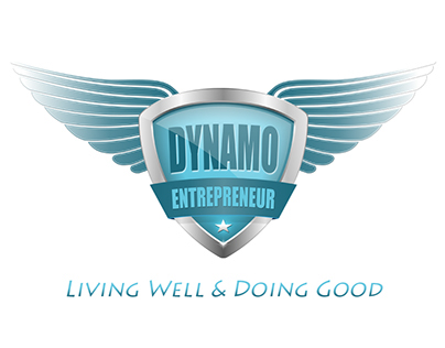 DYNAMO Entrepreneur - Living Well & Doing Good Logo