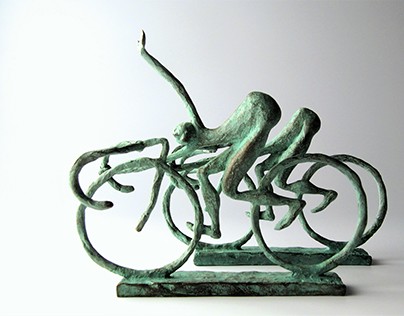 "Jump", bronze statue