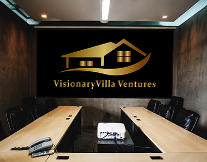 VisionaryVilla Ventures Real Estate Company Logo Design