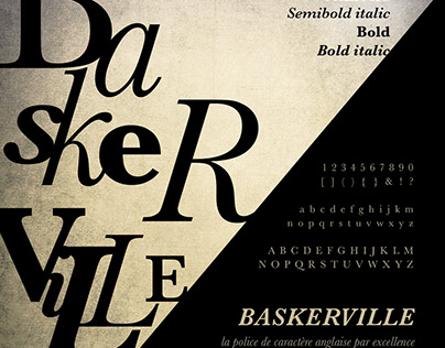 Specimen typographique - Baskerville