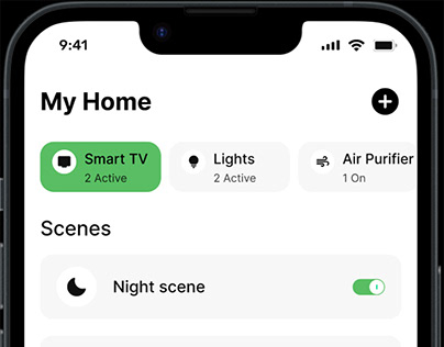 Home Automation Control mockup App