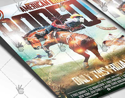 American Rodeo Flyer - PSD Template