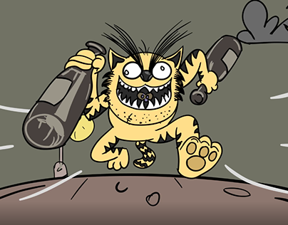 Kötü Kedi Şerafettin 2d animasyon