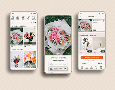 Floral app design