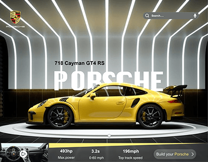 Porsche caynan ui webpage