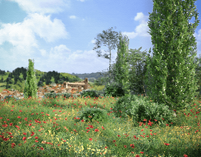 Veduta di Vetheuil - C. Monet | 3D Artwork