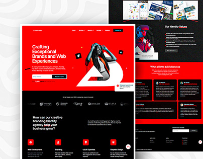 Creative Agency Website Landing Page - Adekaz Designs