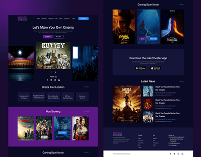 Star cineplex movie website redesign