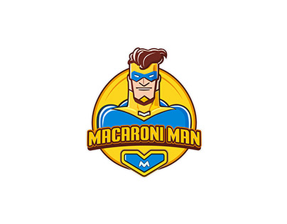 Macaroni Man - Custom Fast Food Restaurant Logo