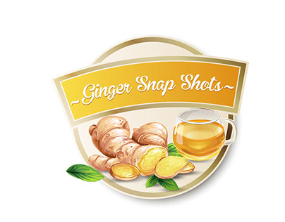 Ginger snap shots logo design | ginger shots logo