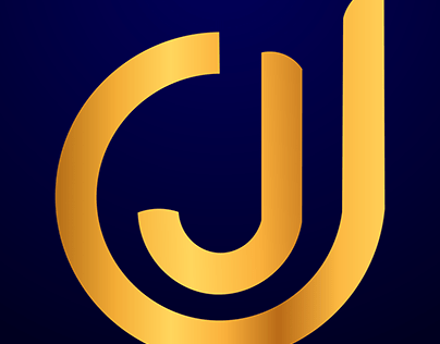 Ornamental Logo Designs with letters DJ