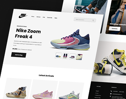 Project thumbnail - Nike Zoom 4 - Landing page