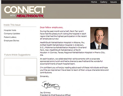 HealthSouth CEO Connect Online Magazine