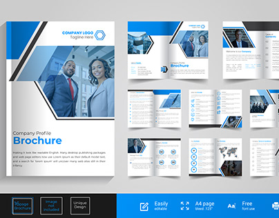 16 Pages Company Profile Brochure Template
