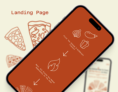 UX/UI design of Landing page for pizzeria