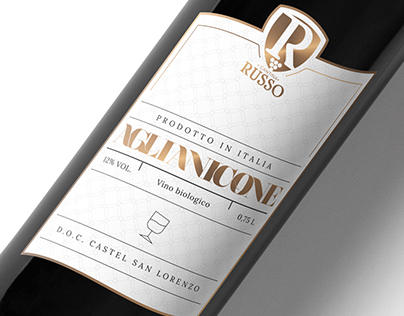 Aglianicone wine label Cantina Russo