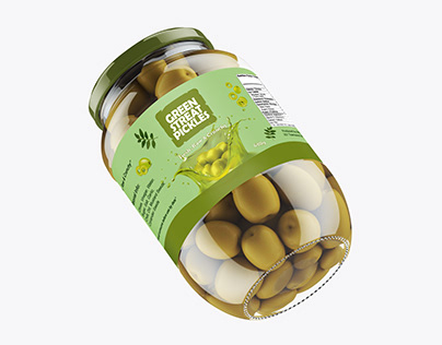 Green Olive Pickles Packaging Design