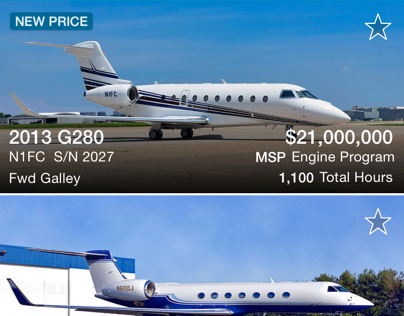 Gulfstream Aerospace: Preowned iOS & Android Apps