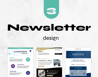 Design de 3 Newsletters (différents)