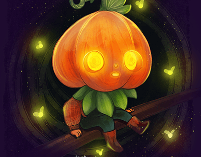 The pumpkin Boy happy halloween