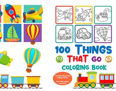 100 Things That Go Coloring Book (Portada)