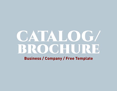Catalog/Brochure for Business/Company and Free Template