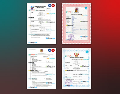 Democratic Republic of the Congo certificate templates