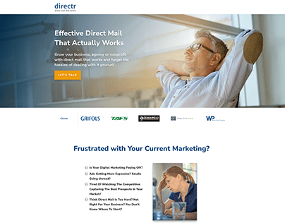 Direct Mail Marketing Website Landing Pages