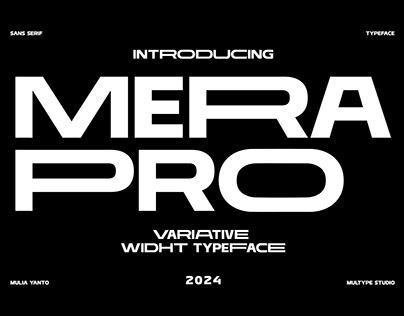 FREE FONT - MERA PRO EXPANDED VARIABLE FONT