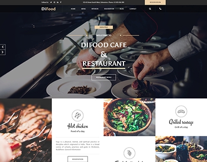 DiFood - Restaurant And Cafe HTML Template