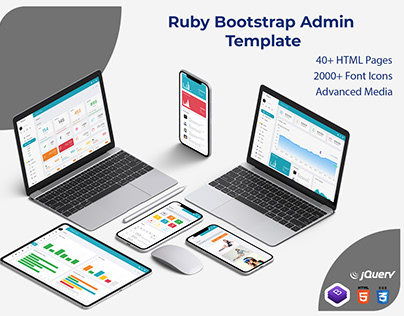 Responsive Bootstrap 4 Admin Templates - Ruby