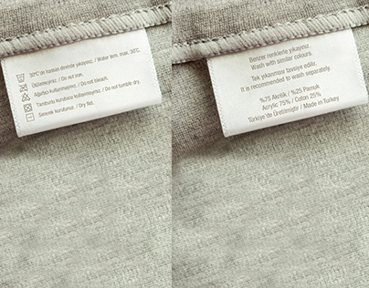 Yataş Bedding Renkli Tekstil Koltuk Şalı Etiketi
