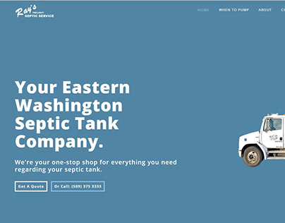 Septic Tank Company Website design