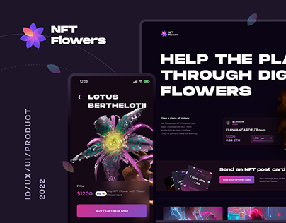 NFT Flowers Product/UX/UI Design (Web App)