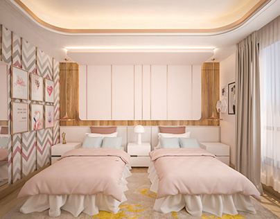 Modern Girls Bedroom Design -Cairo