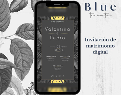 Invitación digital para BLUE TE INVITA