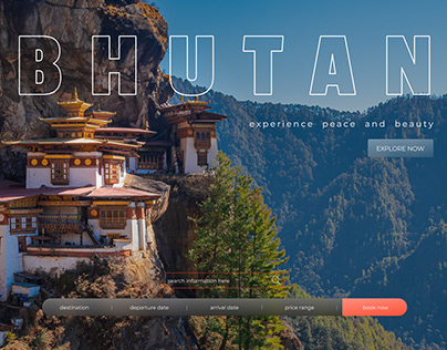 hero section of bhutan travel agency