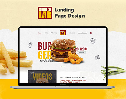 Burger Website Landing Page Design | User Interface