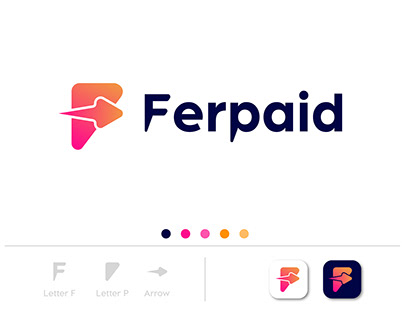 FerPaid - Logo Design ( Letter F + Letter P + Arrow)