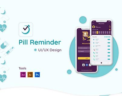 Pill Reminder app - (UI/UX Design)