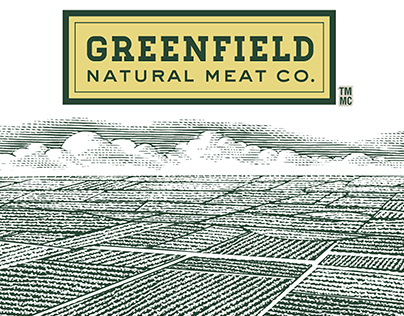 Greenfield Natural Meat Labels Rendered by Steven Noble