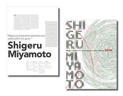 Shigeru Miyamoto Typographic Poster Series