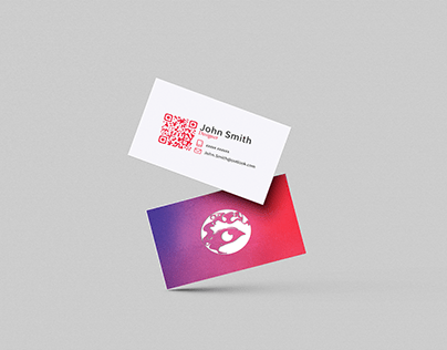 Minimalist Business Card With Qr Code