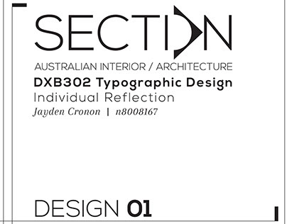 DXB302 Typographic Design - Project 2: Design 1