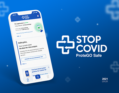 App design: STOP COVID ProteGO Safe