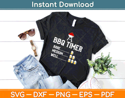 BBQ Timer Barbecue Funny Grill Grilling Svg