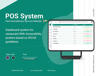 POS System - Order Products - Dashboard (UI - UX)