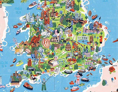 UK Illustrated Map