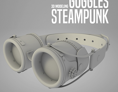 modelagem Goggles Steampunk