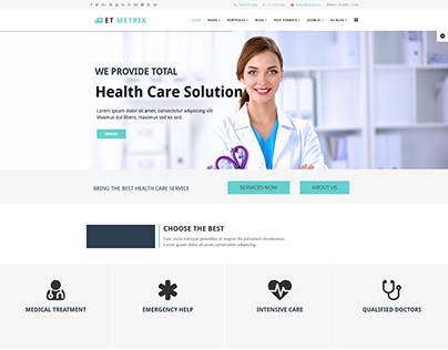 ET Metrix – Healthcare / Medical Joomla! Templates